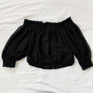 Nasty Gal Sheer Off the Shoulder Blouse